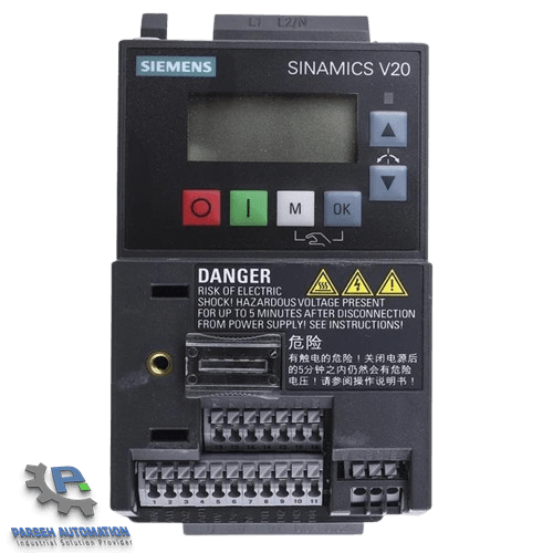 اینورتر تک فاز 0.55KW زیمنس سری V20 مدل 6SL3210-5BB15-5UV1