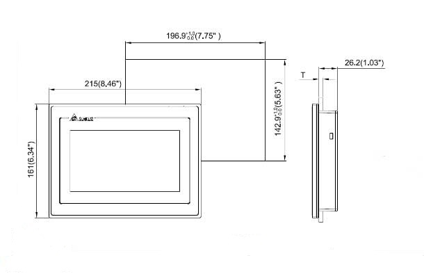 HMI دلتا مدل DOP 107CV 1