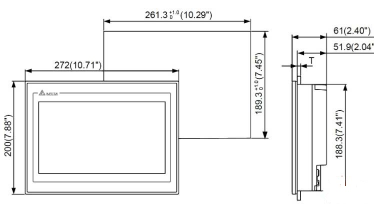 HMIدلتا مدل DOP 110CS